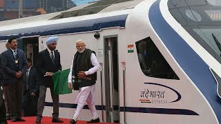 Vande Bharat Express PM Modi flags off Indias fastest train [upl. by Nilya]