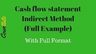 Cash Flow Statement  Indirect Method Full Example [upl. by Leonerd883]