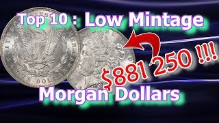 Top 10 Low Mintage Morgan Dollar Coins Worth Money [upl. by Bascio]