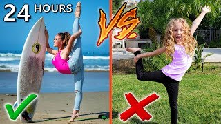 24 Hours as Sofie Dossi Challenge Normal Person vs Contortionist [upl. by Drewett]