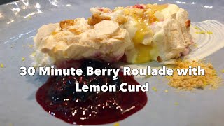 Creating Desserts Meringue Roulade with Lemon Curd [upl. by Sinnek]