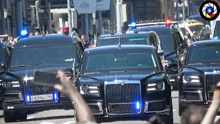 Russian President Vladimir Putins Motorcade Arrives in Geneva to meet Joe Biden [upl. by Eldreda]