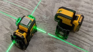 DeWalt 12v Green Laser Level 3 x 360 vs 5 Spot Cross Line [upl. by Jone]