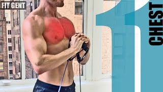 11 Resistance Band Chest Exercises  NO ATTACHING [upl. by Helmut]