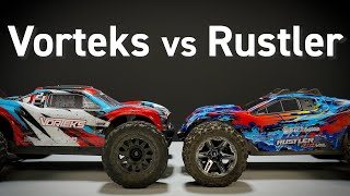 Traxxas Rustler 4X4 VXL vs Arrma Vorteks 3S BLX Comparison [upl. by Rockel866]