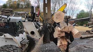 Firewood Production w Halverson Wood Processor [upl. by Emery]