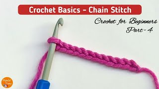 How to Crochet Chain Stitch  BEGINNERS Series  Lesson 4 [upl. by Bella]