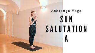 Sun Salutation A  Ashtanga Yoga for Beginners [upl. by Nollahp811]