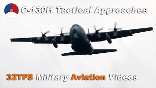 4K RNLAF C130H Tactical Approaches runway 23 Leeuwarden AB EHLW [upl. by Nanci]