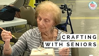 Arts amp Crafts with Seniors  Senior Center Gets Surprise [upl. by Burner913]