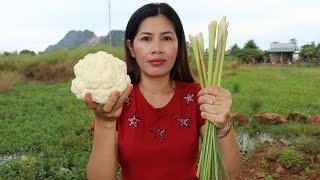 Awesome Cooking flour meal With Brassica Vegetable Recipe  Cook egg Recipes  Village Food Factory [upl. by Linker]