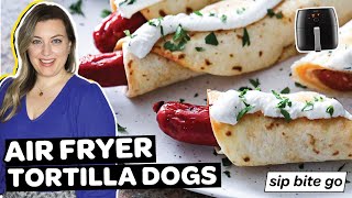 Hot Dog Tortilla quotTaquitosquot Air Fryer OR Baked [upl. by Hazeghi]