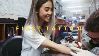 GETTING A TATTOO  first experience  process  aftercare [upl. by Mortie]