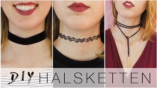 DIY 90s Tumblr Choker Halsketten  Tattoo Kette Selber Machen amp mehr [upl. by Paulina528]