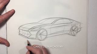 Car Design 101 Sketching a Sports Sedan [upl. by Ramed654]