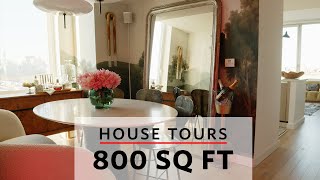 House Tours An Interior Designers 800 SQ FT New York City Apartment [upl. by Magnusson331]