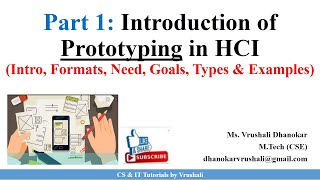 HCI 44 Part 1 Prototyping Techniques with Examples  HCI [upl. by Aramak]