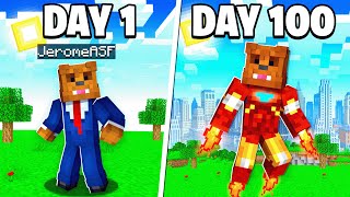 I Survived 100 Days As IRON MAN In Minecraft [upl. by Theobald]