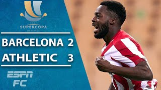 Athletic Bilbao pull off EPIC comeback vs Barcelona to win Spanish Supercopa  ESPN FC Highlights [upl. by Nennahs167]