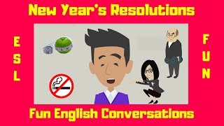 New Years  Resolutions  ESL Lessons [upl. by Jackelyn]