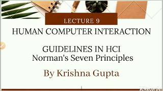 Normans seven principles HCI [upl. by Ednil407]