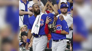 Cubs Albert Almora overcome with emotion after foul ball hits young fan [upl. by Picker809]