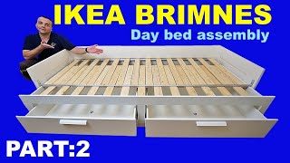 IKEA BRIMNES Day bed assembly instructions  PART 2 [upl. by Wey]