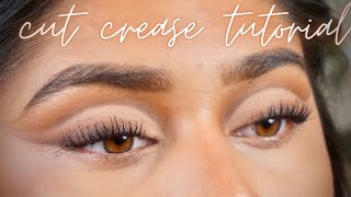 Easy Brown Cut Crease Eyeshadow Tutorial [upl. by Sharlene]