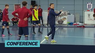 Part 1  Mike Skubala Press Or Cover  The FA Futsal Conference 2018  FA Coaching Session [upl. by Blythe426]