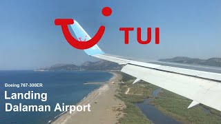 Landing Dalaman Airport LTBS  TUI  767300  10072019 [upl. by Otrebogir]