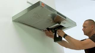 How to schouwAfzuigkap muurinstallatie handleiding AEG Rectangular Hood exhaust mode [upl. by Persis]