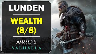 Lunden All Wealth Locations  GearAromor Chests  Assassins Creed valhalla [upl. by Ohce]