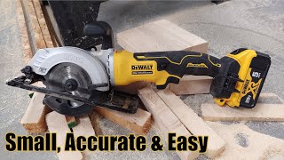 DEWALT ATOMIC 20Volt MAX Cordless 412quot Circular Saw Review DCS571 Power with New FlexVolt Battery [upl. by Eirrotal]