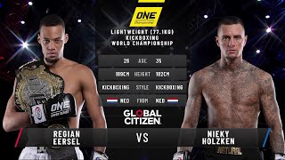 Regian Eersel vs Nieky Holzken II  Full Fight Replay [upl. by Arahd]