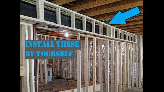 Building and Installing Soffits by yourself  Finished Basement DIY  Episode 5 [upl. by Jaye617]