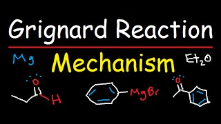 Grignard Reagent Synthesis Reaction Mechanism  Organic Chemistry [upl. by Einiffit]