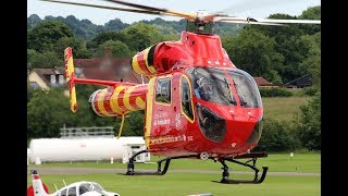 Essex and Herts Air Ambulance MD902 Explorer GEHEM  Start Up and Take Off at Redhill [upl. by Ianthe486]