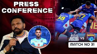 PKL Press Conference M 31 Bengal Warriorz vs Haryana Steelers  FT Jaideep Fazel [upl. by Anehsuc]