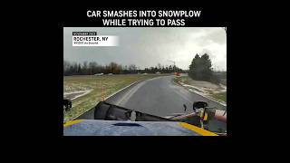 Car Crashes into Snow Plow [upl. by Vipul]