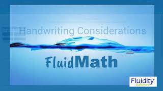 FluidMath Handwriting considerations [upl. by Paulsen]