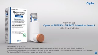 Cipla Albuterol HFA – How To Use Video [upl. by Esiuol]