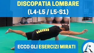 DISCOPATIA LOMBARE ecco gli ESERCIZI MIRATI [upl. by Yoral]