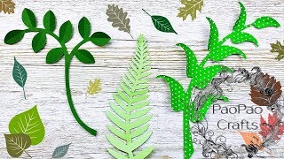 COMO HACER HOJAS DE PAPEL  FLORES GIGANTES DE PAPEL  MOLDES GRATIS  HOW TO MAKE PAPER LEAVES [upl. by Buyer943]