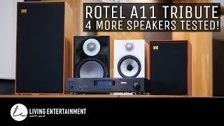 Rotel A11 Tribute 4 More Speakers Tested  Monitor Audio Bowers amp Wilkins and Wharfedale [upl. by Reine587]