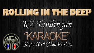 ROLLING IN THE DEEP  KZ Tandingan KARAOKE Singer 2018 Version Original Key [upl. by Keavy]