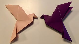 Origami Taube falten mit Papier  Vogel basteln  DIY Paper Bird  оригами [upl. by Llehsem799]