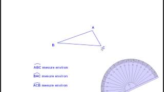 Mesurer un angle avec le rapporteur [upl. by Wehrle]