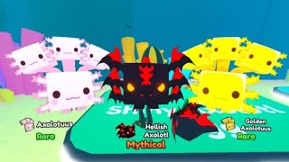 Hellish Axolotl Mythical Hatching Pet Sim X [upl. by Onidranreb]