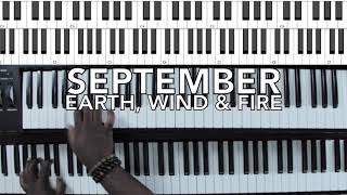 September by Earth Wind amp Fire Keyboard Tutorial [upl. by Murry]