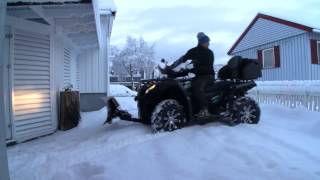 CFMOTO CForce 450L ATV  Snow Plowing  Norway [upl. by Kurzawa989]